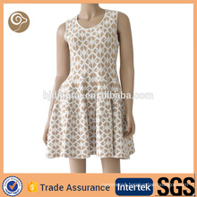 Sleeveless jacquard cashmere dress